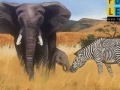 Jogo Zebra And Elephants: Puzzle