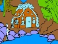 Jogo Fisherman and mountain home coloring