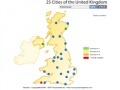 Jogo 25 cities of the United Kingdom