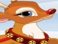 Jogo Christmas girl with reindeer - dress up