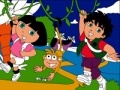 Jogo Dora & Diego. Online coloring page