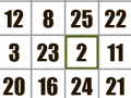 Jogo Schulte Grid Puzzle