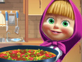 Jogo Masha and the bear Cooking Tortilla Pizza 