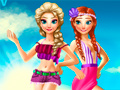 Jogo Elsa And Anna Summer Vacation