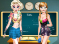 Jogo Elsa And Anna Highschool Fashion