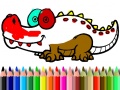 Jogo Back To School: Aligator Coloring