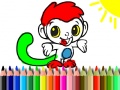 Jogo Back To School: Monkey Coloring