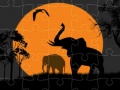 Jogo Elephant Silhouette Jigsaw