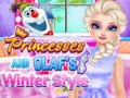 Jogo Princesses And Olaf's Winter Style