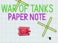 Jogo War Of Tanks Paper Note