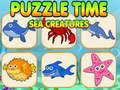 Jogo Puzzle Time Sea Creatures