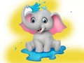 Jogo Coloring Book: Elephant Spraying Water