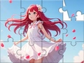 Jogo Jigsaw Puzzle: White Dress Girl