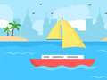 Jogo Coloring Book: Boat On Sea