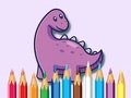 Jogo Coloring Book: Dinosaur With Flowers