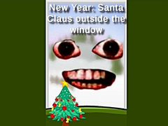 Jogo New Year: Santa Claus outside the window