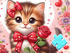 Jogo Jigsaw Puzzle: Bowknot Cat