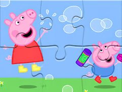 Jogo Jigsaw Puzzle: Peppa Pig Blow Bubbles