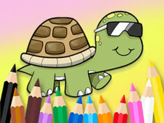 Jogo Coloring Book: Sunglasses Turtle