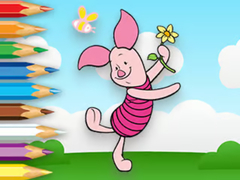 Jogo Coloring Book: Piglet Holds Toy Windmill