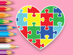 Jogo Coloring Book: Heart Jigsaw