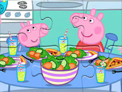 Jogo Jigsaw Puzzle: Peppa Dinner Time