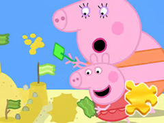 Jogo Jigsaw Puzzle: Peppa Pig Making Sand