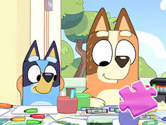 Jogo Jigsaw Puzzle: Bluey Family Coloring Day