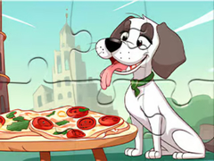 Jogo Jigsaw Puzzle: Dog Eating Pizza