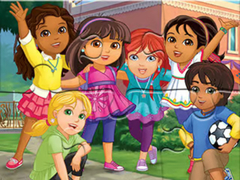Jogo Jigsaw Puzzle: Dora Into City