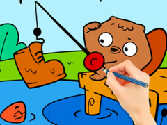 Jogo Coloring Book: Fishing Squirrel
