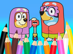 Jogo Coloring Book: Bluey Flossing Grannies