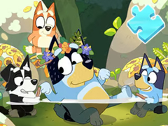 Jogo Jigsaw Puzzle: Bluey Pool Spa