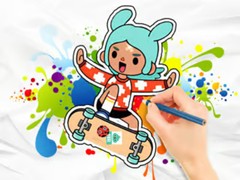 Jogo Coloring Book: Toca Boca Skateboard