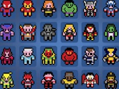 Jogo Pictures By Numbers Superheroes