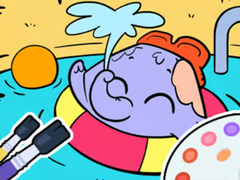 Jogo Coloring Book: Elephant Swim