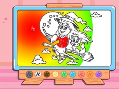 Jogo Coloring Book: Halloween Little Witch