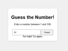 Jogo Number Guessing Game