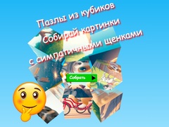 Jogo Jigsaw Cube Puzzles Collect Pictures with Cute Puppies