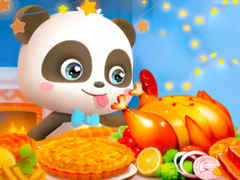 Jogo Jigsaw Puzzle: Little Panda Thanksgiving Feast