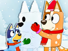 Jogo Jigsaw Puzzle: Bluey Christmas Snowman