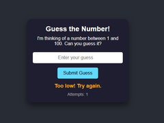 Jogo Number Guessing