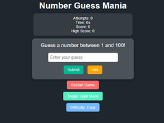 Jogo Number Guess Mania