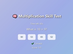 Jogo Multiplication Skill Test