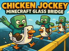 Jogo Chicken Jockey: Minecraft Glass Bridge