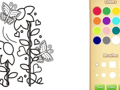 Jogo Butterflies and Flowers Coloring Book for Kids