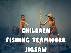 Jogo Children Fishing Teamwork Jigsaw