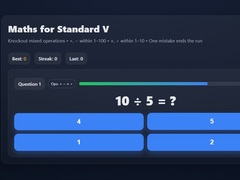 Jogo Maths For Class V