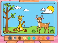 Jogo Coloring Book: Giraffe And Deer