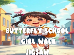 Jogo Butterfly School Girl Walk Jigsaw
